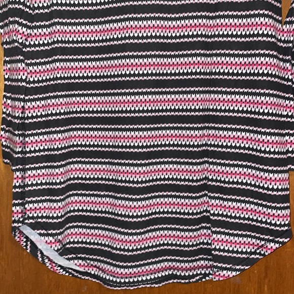 •VICTORIA'S SECRET•NWOT THE ANGEL LONG SLEEVE PINK/BLACK/WHITE SLEEP SHIRT XS - Picture 5 of 9